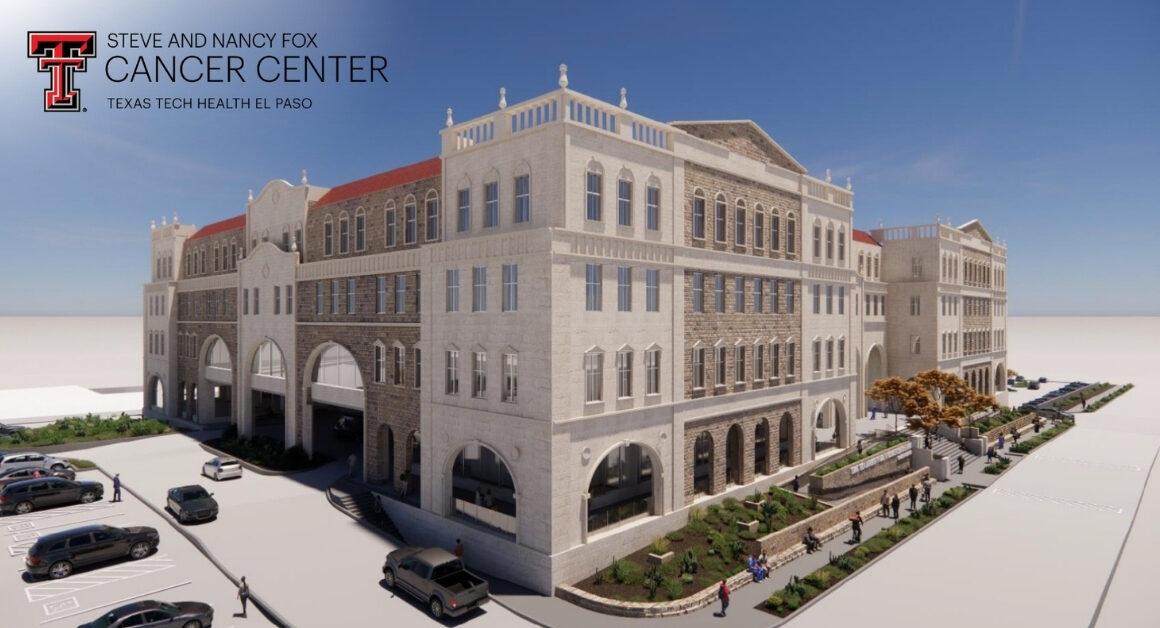 Rendering of the Steve and Nancy Fox Cancer Center at Texas Tech Health El Paso, representing expansion of comprehensive cancer care