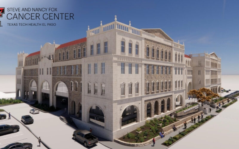 Rendering of the Steve and Nancy Fox Cancer Center at Texas Tech Health El Paso, representing expansion of comprehensive cancer care