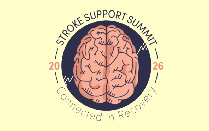 2026 Stroke Support Summit logo featuring an illustrated brain and the theme “Connected in Recovery.”